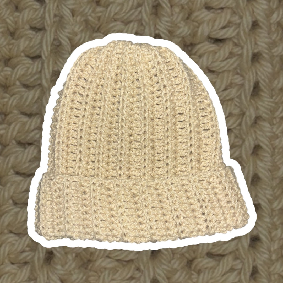 Baby Beanie • Vanilla Cream • 3-6 Months