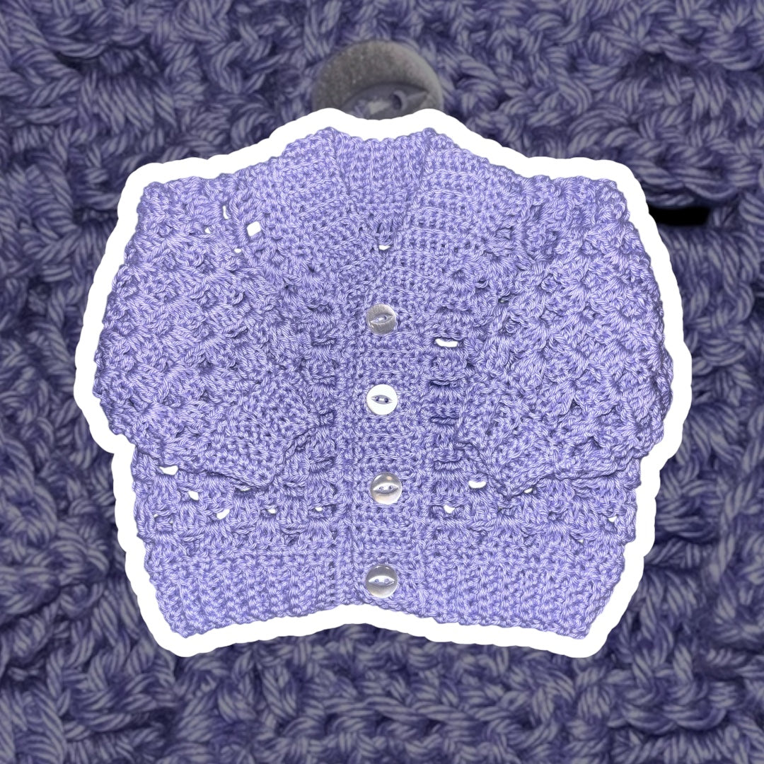 The Charlie Cardigan • Pale Lilac • 0-3 Months