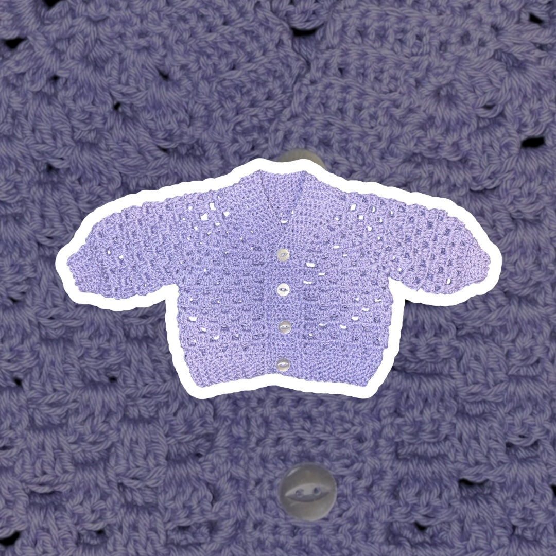 The Charlie Cardigan • Pale Lilac • 0-3 Months