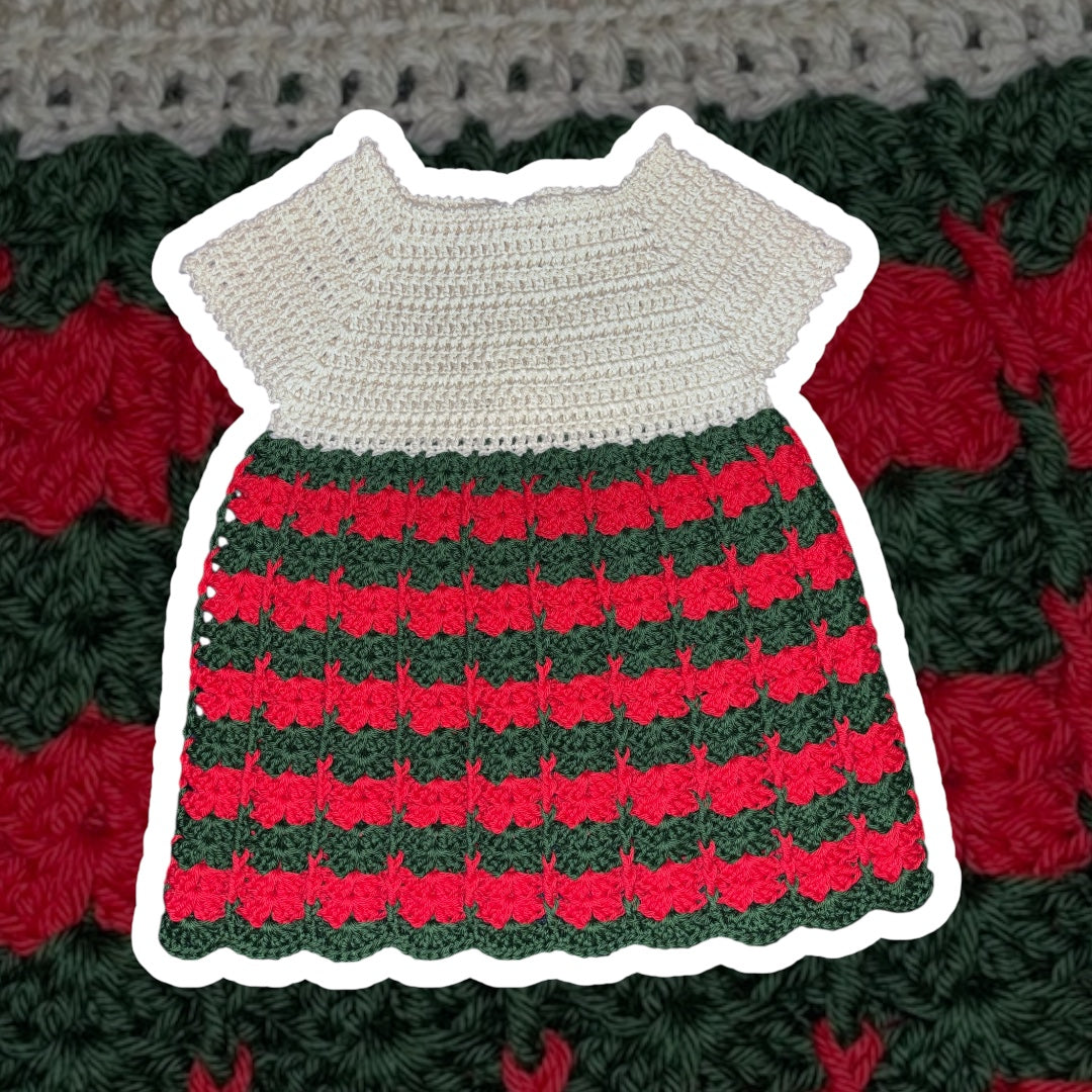 The Aliyah Dress • Christmas Stripes • 6-12 Months