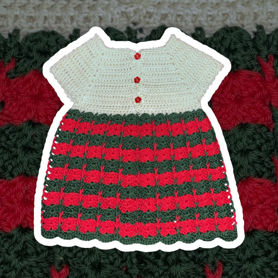 The Aliyah Dress • Christmas Stripes • 6-12 Months