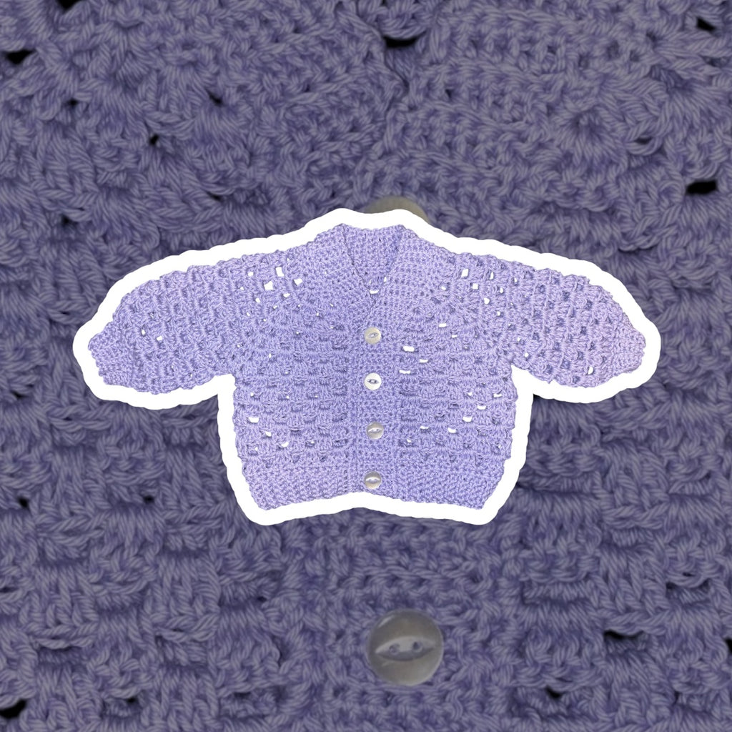 The Charlie Cardigan • Pale Lilac • 0-3 Months