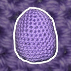 Crinkle Rattle Egg • Pansy Purple